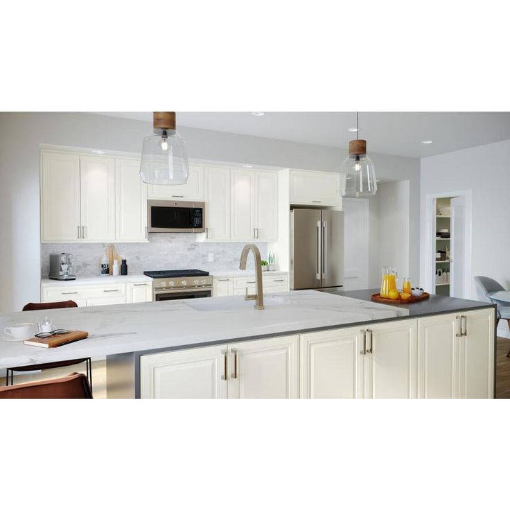 allen + roth Dawley 30-in W x 15.125-in H x 24-in D Linen Maple Door Wall Semi-Custom Cabinet