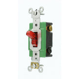 30 Amp Industrial Grade Heavy Duty Double-Pole Pilot Light Toggle Switch, Red - Super Arbor