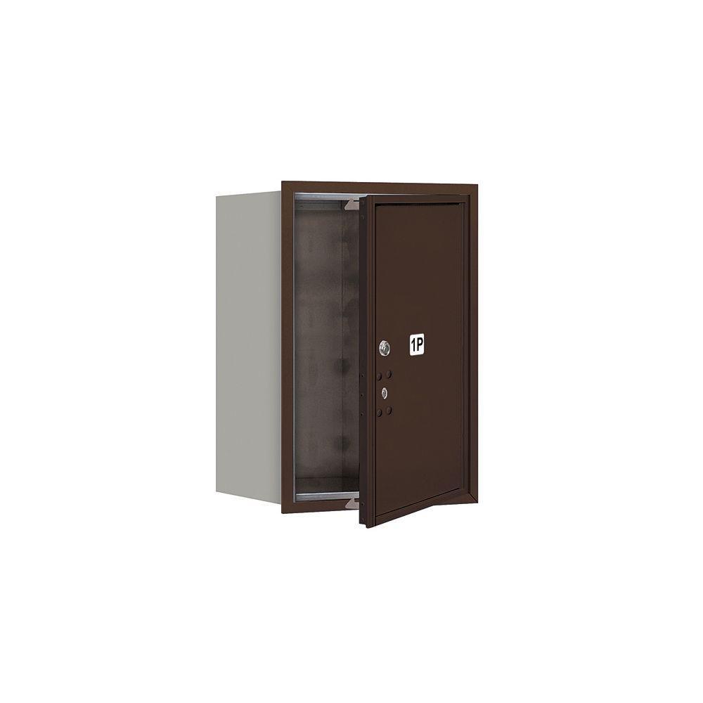 3700 Series 23-1/2 in. 6 Door High Unit Parcel Locker 1 PL6 4C USPS Front Loading Horizontal Mailbox in Aluminum - Super Arbor