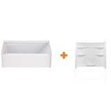 Varia 30 in. x 60 in. x 76 in. AcrylX Acrylic Finished 4-Piece Bath and Shower Kit with Right Drain in White