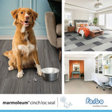 Forbo Flooring Systems Marmoleum Cinch Loc Seal Eternity 10-mm T x 12-in W x 12-in L Waterproof Tile Look Laminate Flooring (6.78-sq ft / Carton)