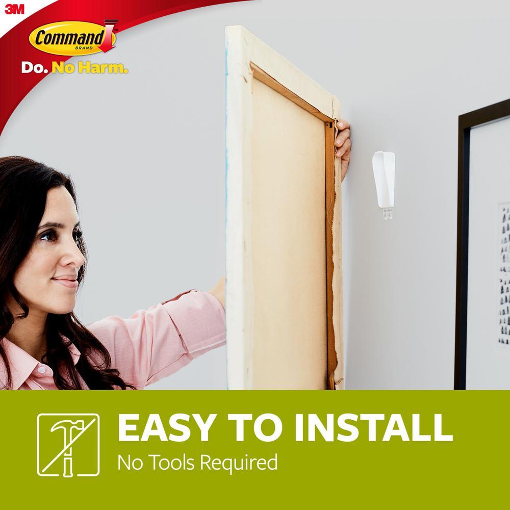 Large White Canvas Picture Hanger (1-Canvas Hanger) (2-Adhesive Strips) - Super Arbor