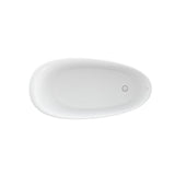 Johanna 59 in. x 30 in. Acrylic Flatbottom Freestanding Soaking Bathtub in White - Super Arbor