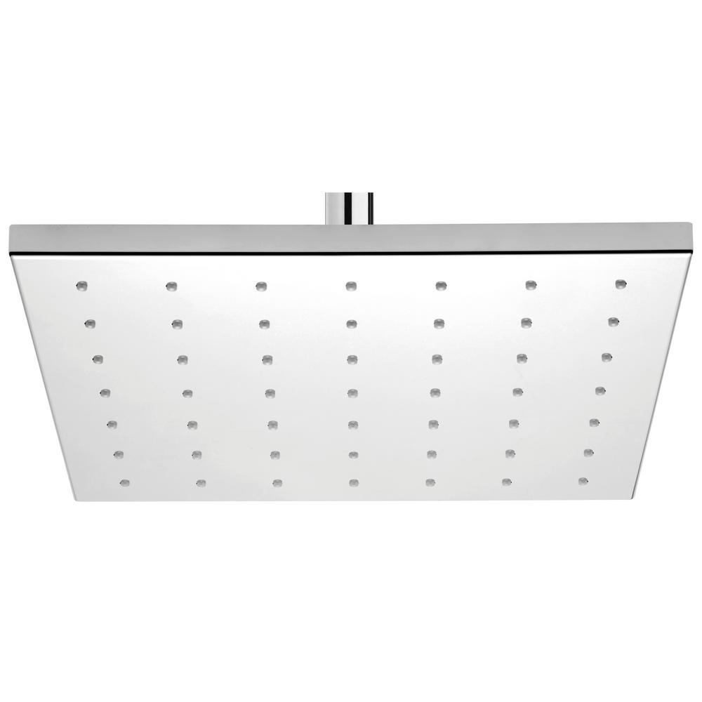 Fresh Square 1-Pattern 1.75 GPM 9.84 in. Ceiling Mount Shower Head with Dropless Technology in Chrome - Super Arbor
