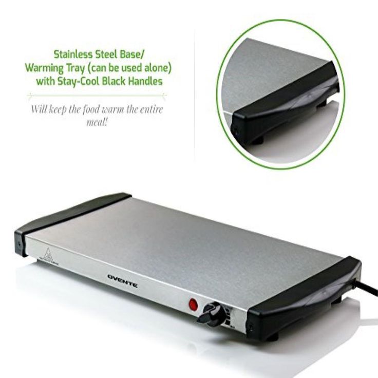 Mini 3-Tray Buffet Server and Food Warmer with Stand Alone Warmer Tray