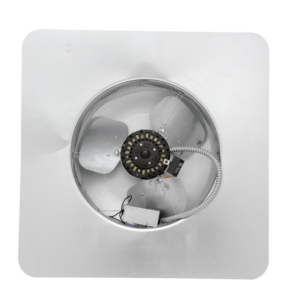 1000 CFM Silver Galvanized Steel Electric Powered Attic Fan with Adjustable Thermostat - Super Arbor