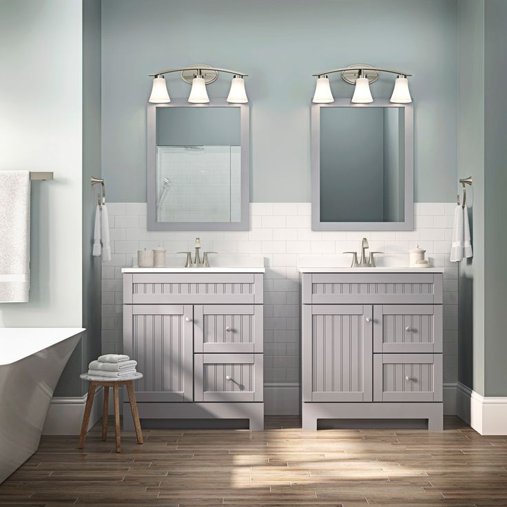 Style Selections Woods Natural 6-in x 24-in Glazed Porcelain Wood Look Floor Tile