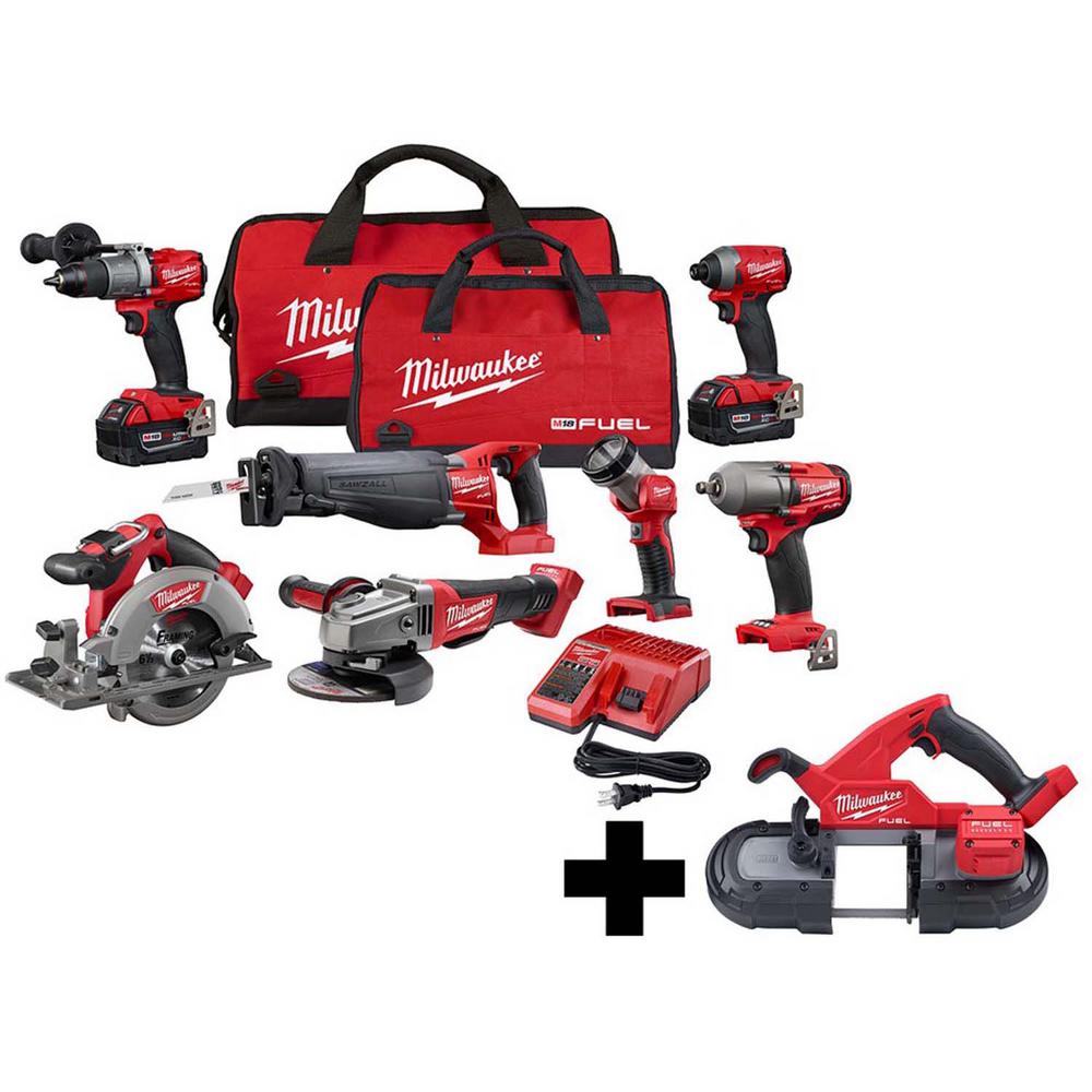 M18 FUEL 18-Volt Lithium-Ion Brushless Cordless Hammer Drill and Impact Driver Combo Kit (2-Tool) with Two 5Ah Batteries
