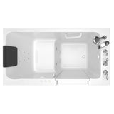 Acrylic Luxury 60 in. Right Hand Walk-In Whirlpool and Air Bathtub in White - Super Arbor