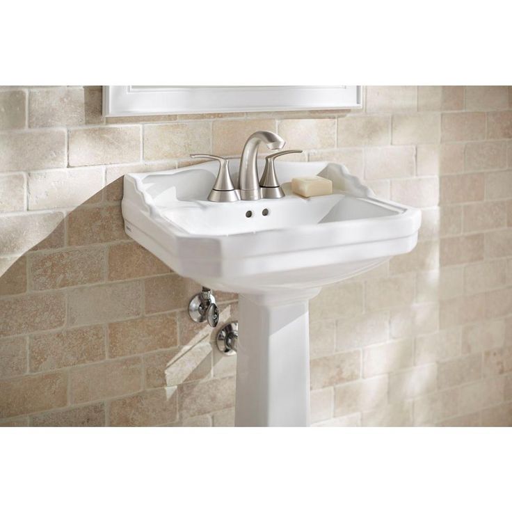 Foremost Series 1920 Pedestal Combo Bathroom Sink in White