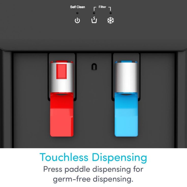 Self-Cleaning Touchless Bottle-Less Water Cooler Dispenser with Hot/Cold Water, Child Lock, NSF/UL/ENERGY STAR, Black