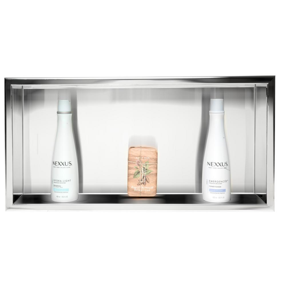 24 in. x 12 in. x 4 in. Niche in Polished Stainless Steel - Super Arbor