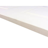 Classic Bent Strap Door Track Hardware and 36 in. White Primed MDF Raised 2 Panel Interior Sliding Barn Door - Super Arbor