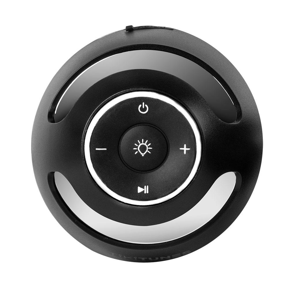 TikiTunes Black Bluetooth Speakers with LED Atmospheric Lighting Effect (2-Pack) - Super Arbor
