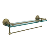 22 in. L x 5 in. H x 5 in. W Paper Towel Holder with Gallery Clear Glass Shelf in Venetian Bronze - Super Arbor