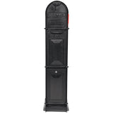 Classic Shadow 3-Door Front Access Lockable Ground Mount Mailbox in Black - Super Arbor
