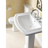 Washington 765 30 in. Pedestal Combo Bathroom Sink for 8 in. Widespread in White