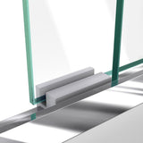 DreamLine Duet 44-48 in. W x 72 in. H Semi-Frameless Bypass Sliding Shower Door, Brushed Nickel
