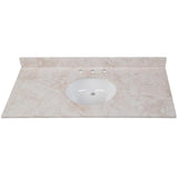 31 in. x 22 in. Stone Effects Vanity Top in Cascade with White Sink - Super Arbor