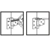 2-1/2 in. Galvanized Broad Utility Hinge