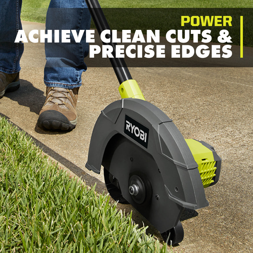 RYOBI ONE+ 9 in. 18-Volt Lithium-Ion Cordless Battery Edger (Tool Only)