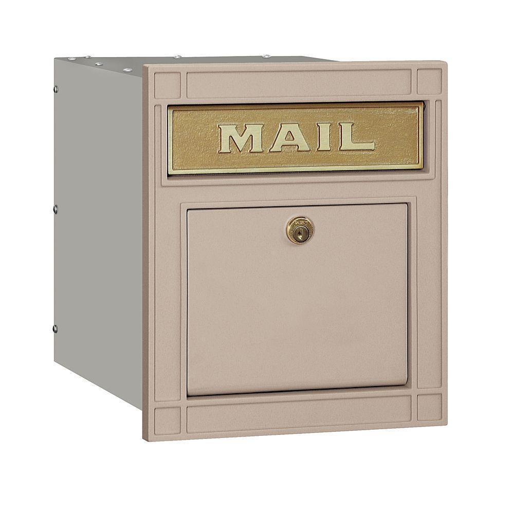 4100 Series 11.5 in. W x 13.25 in. H x 15.75 in. D Black Locking Plain Door Cast Aluminum Column Mailbox - Super Arbor