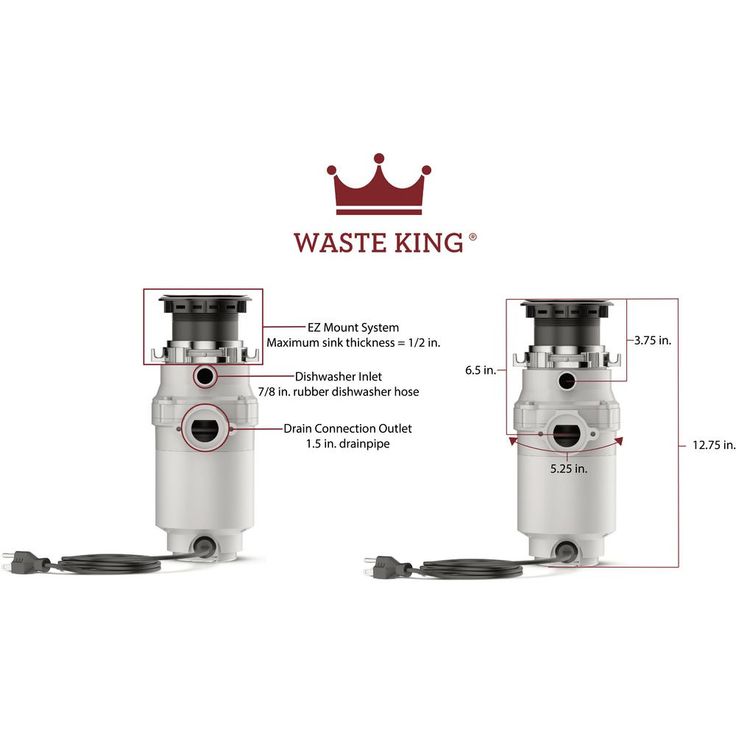 Waste King Legend Series 1/3 HP Continuous Feed Garbage Disposal
