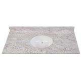 31 in. x 22 in. Stone Effects Vanity Top in Cascade with White Sink - Super Arbor