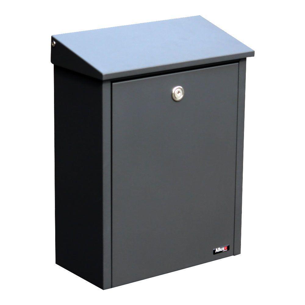 Gray Wall Mount Locking Mailbox - Super Arbor