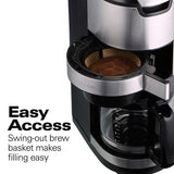 12-Cup Black Programmable Grind and Brew Coffee Maker