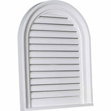 18 in. x 24 in. Round Top Primed Polyurethane Paintable Gable Louver Vent - Super Arbor