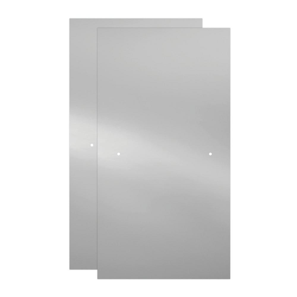Simplicity 60 x 58-3/4 in. Frameless Contemporary Sliding Bathtub Door in Nickel with Clear Glass - Super Arbor