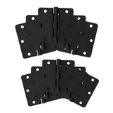 3-1/2 in. Square Corner Matte Black Door Hinge Value Pack (10 per Pack) - Super Arbor