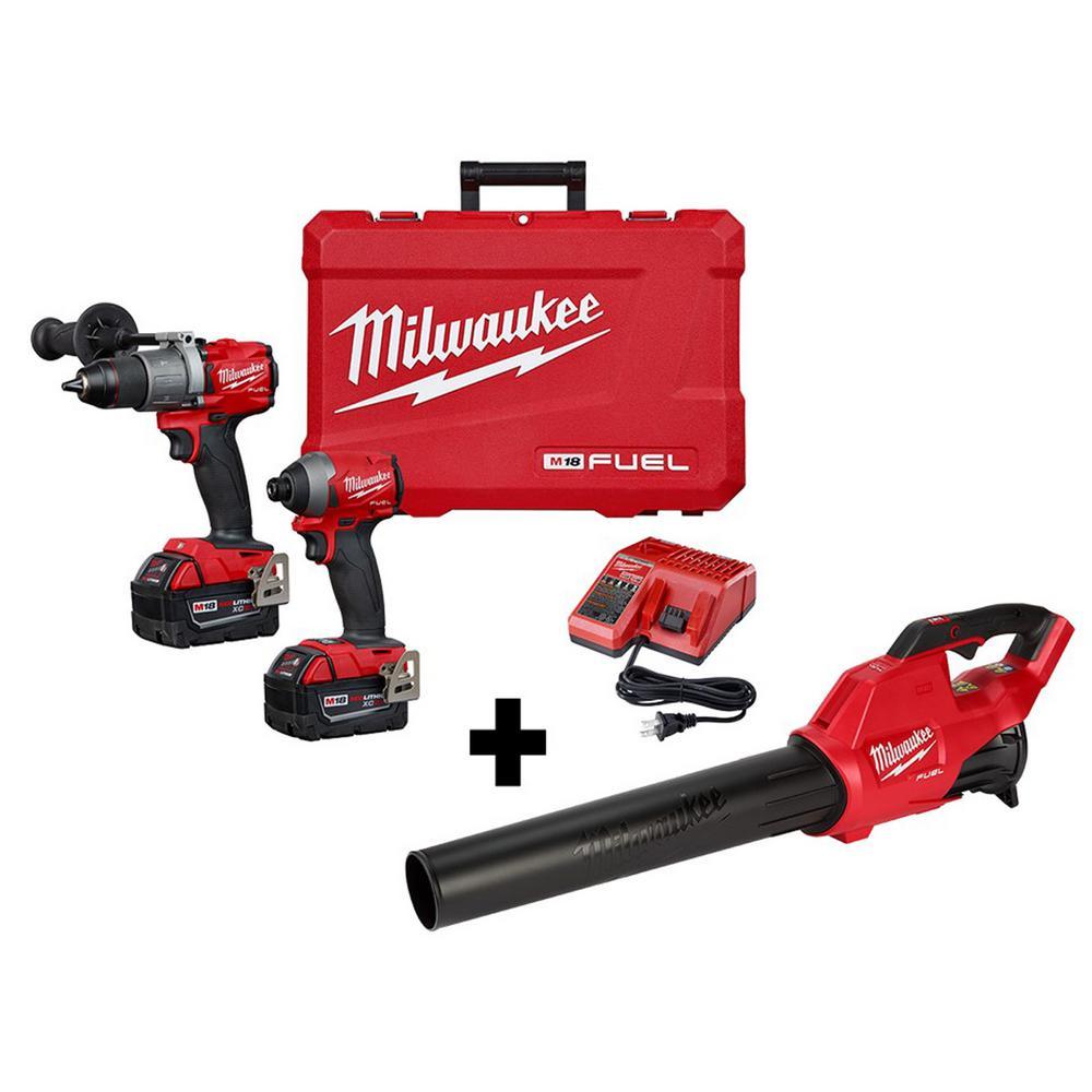 M18 FUEL 18-Volt Lithium-Ion Brushless Cordless Hammer Drill and Impact Driver Combo Kit (2-Tool) with Free FUEL Jigsaw - Super Arbor