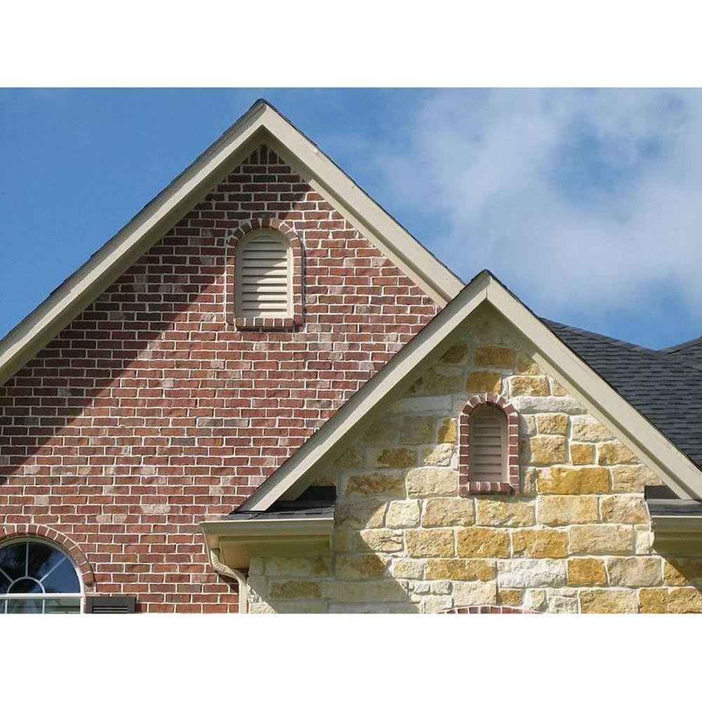 18 in. x 18 in. Round Wood Built-in Screen Gable Louver Vent - Super Arbor