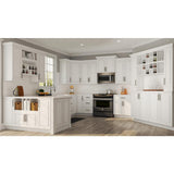 Hampton Assembled 30x34.5x24 in. Sink Base Kitchen Cabinet in Satin White
