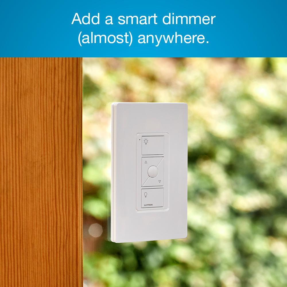 Caseta Wireless Smart Lighting Dimmer Switch and Pico Wall-Mounting Starter Kit in White - Super Arbor