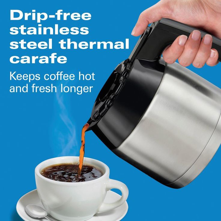 8-Cup Black Programmable Coffee Maker with Thermal Carafe
