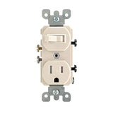 15 Amp Tamper-Resistant Combination Switch/Outlet, Light Almond - Super Arbor