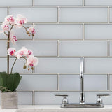 MSI Ice Bevel 4 in. x 12 in. Matte Glass White Subway Tile (5 sq. ft./case)