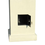 Manchester Antique Copper Column Mount Locking Drop Chute Mailbox with Plain Door Faceplate - Super Arbor