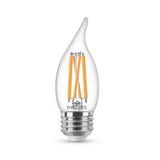 Philips 75-Watt Equivalent BA11 Dimmable Edison Glass LED Candle Light Bulb, Bent Tip, Medium Base, Daylight 5000K (6-Pack)