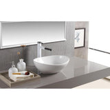 Elanti Oval Vessel Bathroom Sink in White