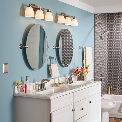 Moen Lindor 24-in Brushed Nickel Wall Mount Single Towel Bar