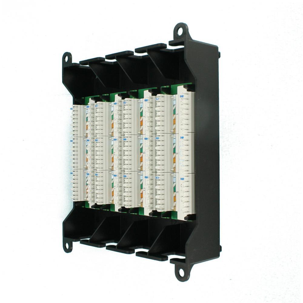 Structured Media Twist and Mount Patch Panel with 24 Cat 5e Ports - Black - Super Arbor