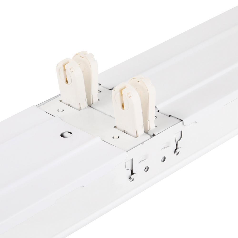 32-Watt 4-Light White 8 ft. Tandem Fluorescent Strip Light - Super Arbor
