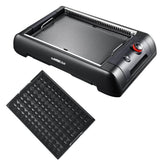 2-in-1 149 sq. in. Black Smokeless Indoor Grill with Interchangeable Plates