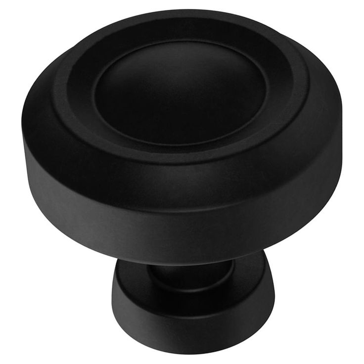 Simple Farmhouse 1-3/16 in. (30mm) Matte Black Cabinet Knob