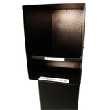 Manchester Antique Copper Column Mount Locking Drop Chute Mailbox with Plain Door Faceplate - Super Arbor