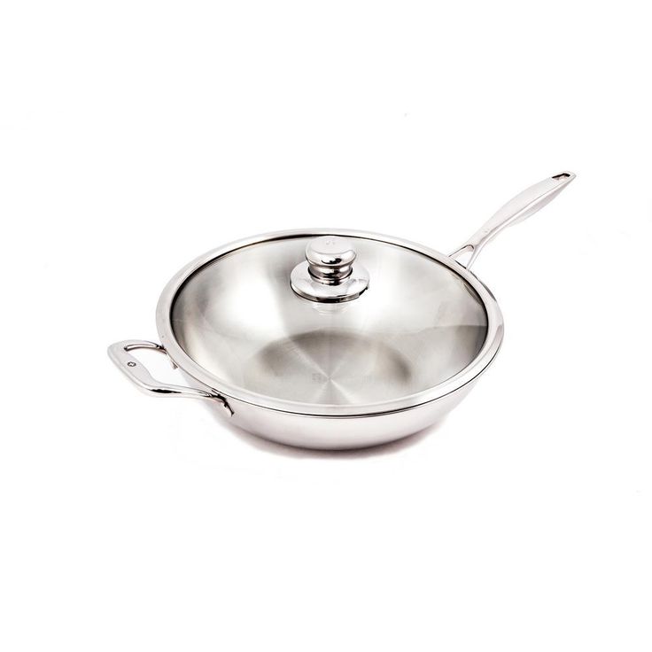 Premium Clad 7.9 Qt. Wok with Lid